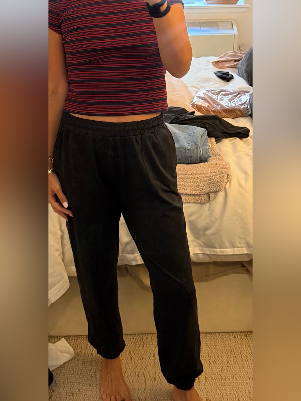 Vuori Black Kids Elastic-Waist Joggers